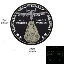 Patch Airsoft velcro phospho BRING PEACE THROUGH SUPERIOR FIREPOWER