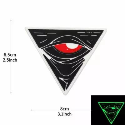 Patch Airsoft velcro phospho ILLUMINATI Noir et rouge Delta Armory