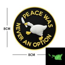 Patch Airsoft velcro phospho PEACE WAS NEVER AN OPTION GOOSE Delta Armory
