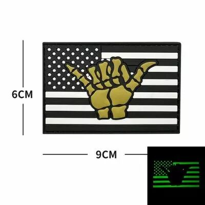 Patch Airsoft velcro phospho USA YOLO Noir et Coyote Delta Armory