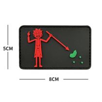 Patch Airsoft velcro PICKLE RICK Rouge Delta Armory