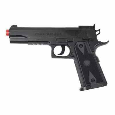 Pistolet Airsoft 1911 CO2 Powerwin 304 WinGun Noir + Bout rouge