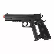 Pistolet Airsoft 1911 CO2 Powerwin 304 WinGun Noir + Bout rouge