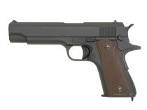 Pistolet Airsoft AEP CM123 type Colt 1911 Ni-Mh culasse métal Noir