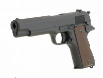 Pistolet Airsoft AEP CM123 type Colt 1911 Ni-Mh culasse métal Noir