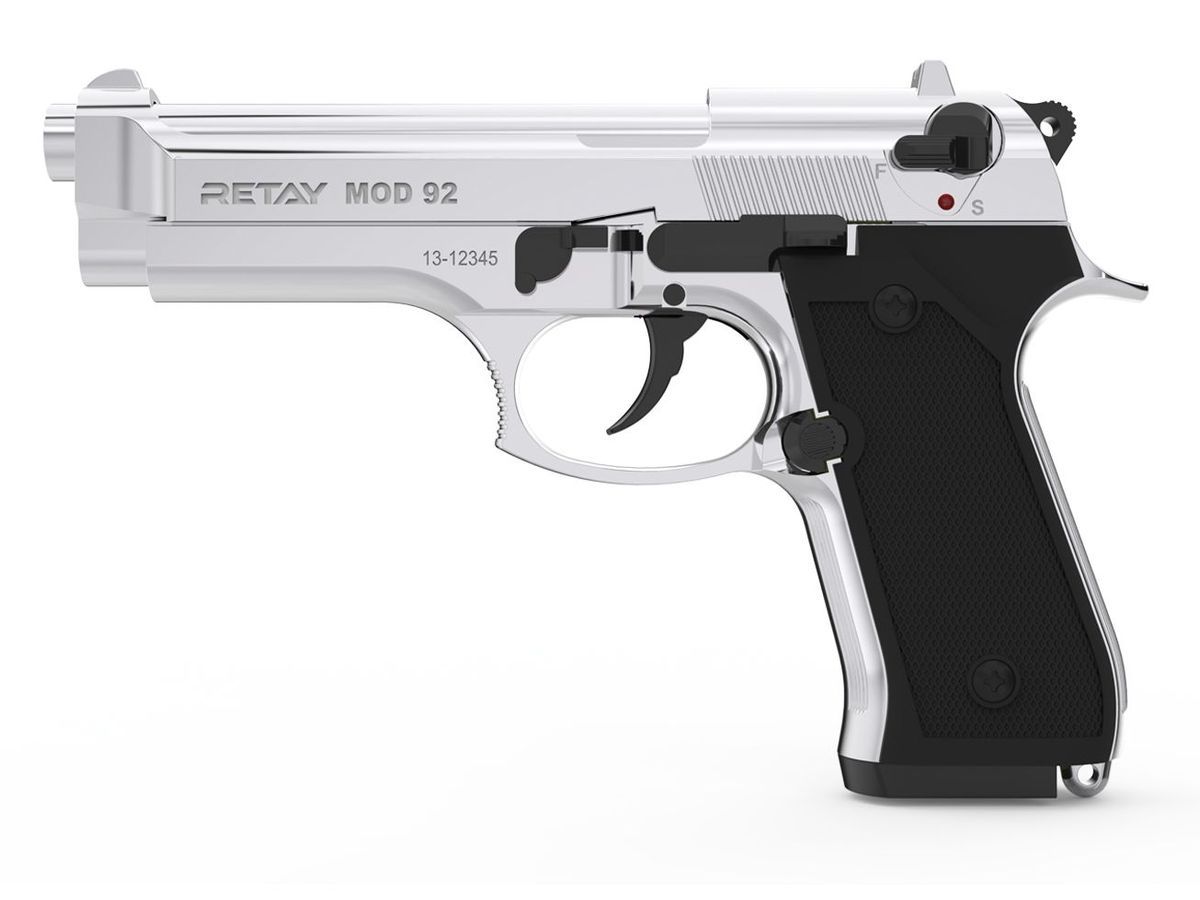 Pistolet d'alarme RETAY Mod 92 9mm PAK Nickel + Mallette