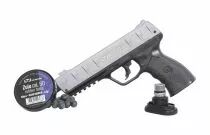Pistolet de d&eacute;fense CO2 LTL Bravo 1 Gen2 T-Grey culasse m&eacute;tal Cal.50 18J + 50 projectiles