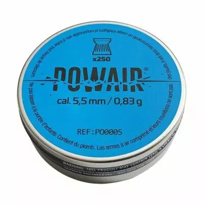 Plombs plats Powair 5.5 mm Cal.22 Bo�te de 250 plombs