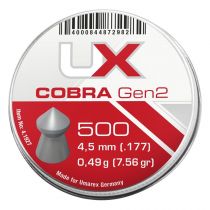 Plombs pointus UX Cobra Gen2 4,5mm 0,49g boite de 500 plombs