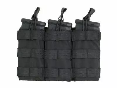 Porte chargeur 3 poches Open Top MOLLE Noir pour chargeur 5.56