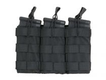 Porte chargeur 3 poches Open Top MOLLE Noir pour chargeur 5.56