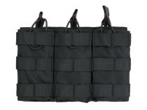 Porte chargeur 3 poches Open Top MOLLE Noir pour chargeur 5.56