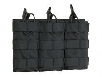 Porte chargeur 3 poches Open Top MOLLE Noir pour chargeur 5.56