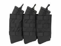 Porte chargeur 3 poches Open Top MOLLE Noir pour chargeur 7.62