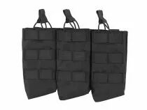 Porte chargeur 3 poches Open Top MOLLE Noir pour chargeur 7.62
