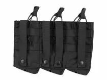 Porte chargeur 3 poches Open Top MOLLE Noir pour chargeur 7.62