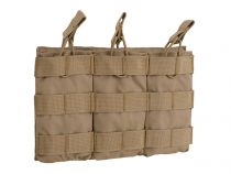 Porte chargeur 3 poches Open Top MOLLE Tan pour chargeur 5.56