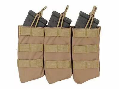 Porte chargeur 3 poches Open Top MOLLE Tan pour chargeur 7.62