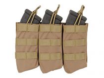 Porte chargeur 3 poches Open Top MOLLE Tan pour chargeur 7.62