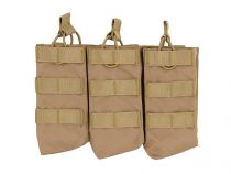 Porte chargeur 3 poches Open Top MOLLE Tan pour chargeur 7.62