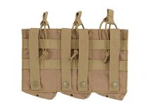 Porte chargeur 3 poches Open Top MOLLE Tan pour chargeur 7.62