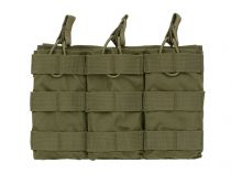 Porte chargeur 3 poches Open Top MOLLE Vert OD pour chargeur 5.56