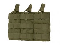 Porte chargeur 3 poches Open Top MOLLE Vert OD pour chargeur 5.56