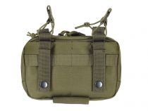 Porte chargeur Double Open Top MOLLE 5.56 avec poche Admin Vert OD