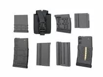 Porte Chargeur Sniper MOLLE Noir pour R&eacute;plique Airsoft