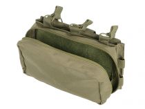 Porte chargeur Triple Open Top MOLLE 5.56 avec poche GM Vert OD