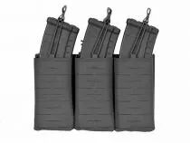 Porte Chargeurs Triple 7.62 Open Top Laser Cut Noir