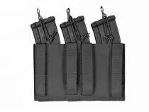 Porte Chargeurs Triple 7.62 Open Top Laser Cut Noir