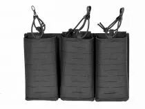 Porte Chargeurs Triple 7.62 Open Top Laser Cut Noir