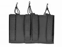 Porte Chargeurs Triple 7.62 Open Top Laser Cut Noir