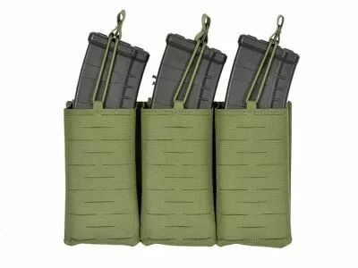 Porte Chargeurs Triple 7.62 Open Top Laser Cut Vert OD
