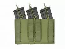 Porte Chargeurs Triple 7.62 Open Top Laser Cut Vert OD