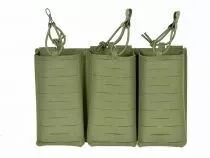 Porte Chargeurs Triple 7.62 Open Top Laser Cut Vert OD