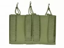 Porte Chargeurs Triple 7.62 Open Top Laser Cut Vert OD
