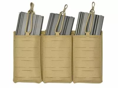 Porte Chargeurs Triple M4 Open Top Laser Cut Tan 5.56