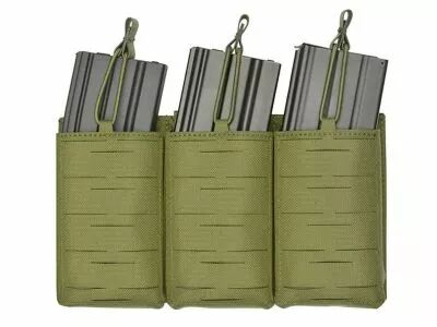 Porte Chargeurs Triple M4 Open Top Laser Cut Vert OD 5.56