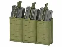 Porte Chargeurs Triple M4 Open Top Laser Cut Vert OD 5.56