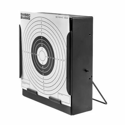 Porte cible m�tal Swiss Arms 14x14 cm avec 10 cibles carton