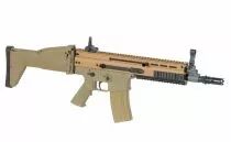 R&eacute;plique airsoft FN Scar-L AEG Tan Gen2 avec mosfet Eshooter