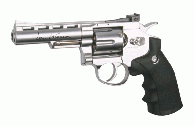 REVOLVER DAN WESSON CO2 4\'\' CHROME FULL METAL HI-POWER 1,9J