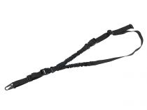 Sangle 1 point Bungee Noire avec 2 clips de libération rapide