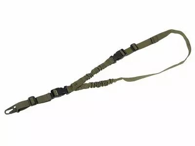Sangle 1 point Bungee Vert Olive avec 2 clips de lib�ration rapide