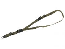 Sangle 1 point Bungee Vert Olive avec 2 clips de libération rapide