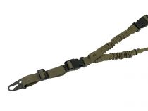 Sangle 1 point Bungee Vert Olive avec 2 clips de libération rapide