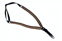 Sangle paracorde 1 point Noir et Coyote avec clip de décrochage rapide