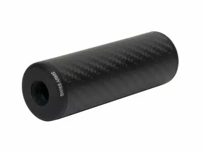 Silencieux Airsoft Swiss Arms Carbone 105x35mm filetage 14mm CW+CCW